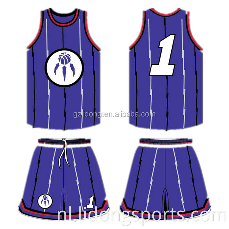 Camo basketbal uniform basketbal jersey uniform ontwerp kleur blauw basketbal jersey uniform ontwerp